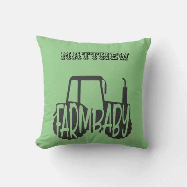 Almofada Arte Personalizada do Fator de Bebê da fazenda (Frente)