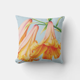 Almofada Arte requintado de lírios por Sarah Trett travesse
