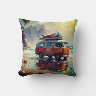 Almofada Arte sobre o humor de Hippie Van Seascape