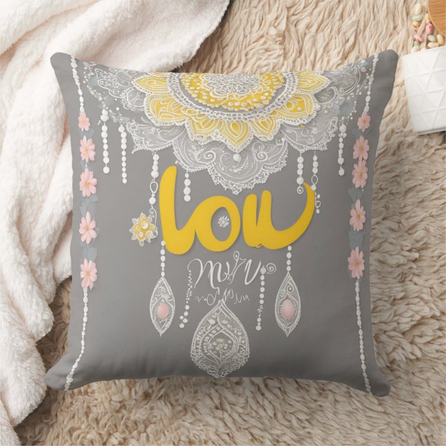 Almofada Arte Sunny Cinza Lace AI (Cobertor)