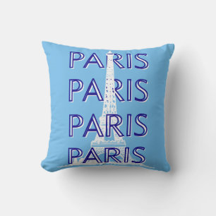 Almofada Arte Viagem de Paris, Arte Viagem, Arte de Pré-Dis