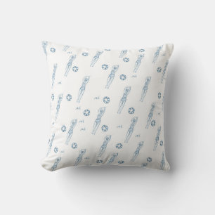 Almofada Artista Snychro Natando Team Girls Blue Patterno