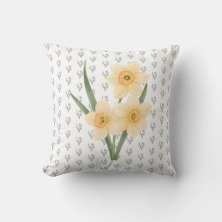Almofada Artistic Botanical Narcissus Flower Accent