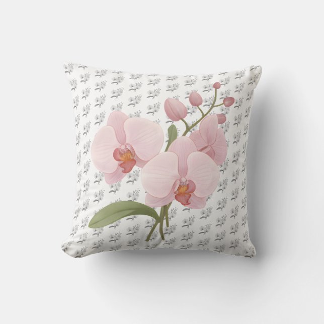 Almofada Artistic Botanical Orchid Flower Accent (Frente)