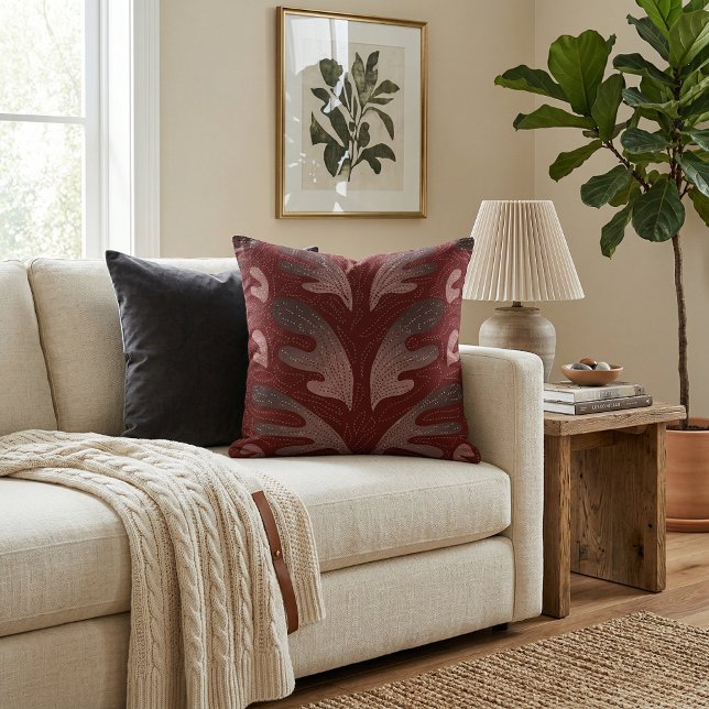 Almofada Artistic floral abstract bloom elegant watercolor  (Criador carregado)