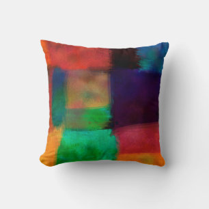 Almofada artístico moderno da arte abstracta colorida