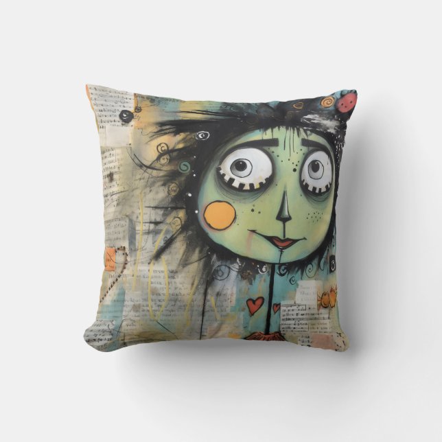 Almofada ArtLady 13 Encantada e angustiada (Frente)