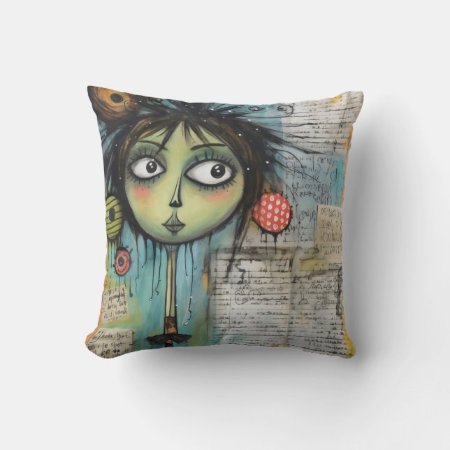 Almofada ArtLady 20 Encantada e angustiada (Frente)