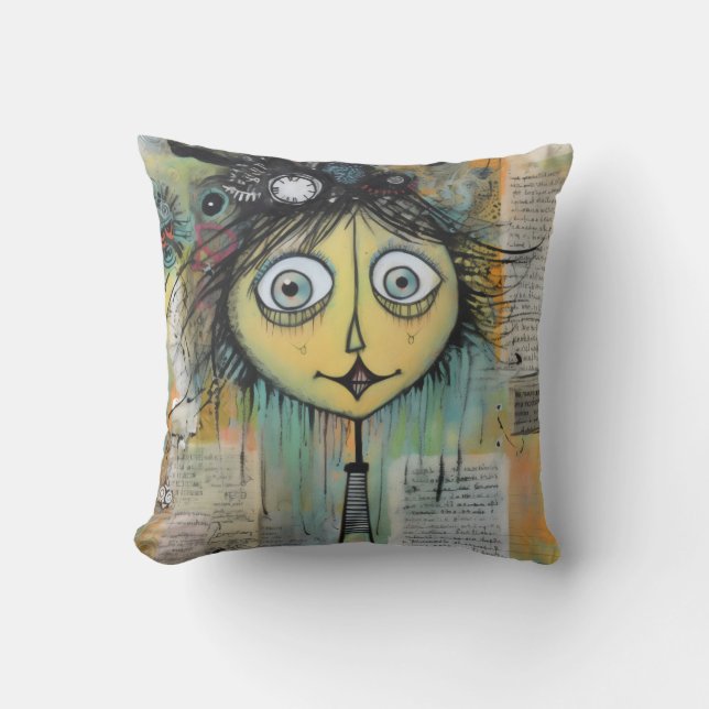 Almofada ArtLady 24 Encantada e angustiada (Frente)