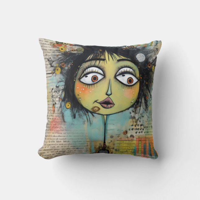Almofada ArtLady 26 Encantada e angustiada (Frente)