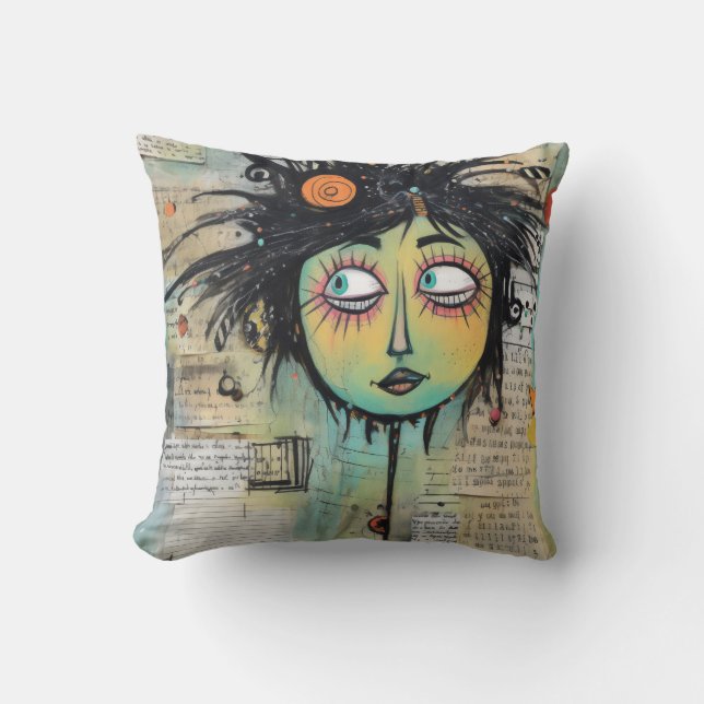 Almofada ArtLady 27 Encantada e angustiada (Frente)