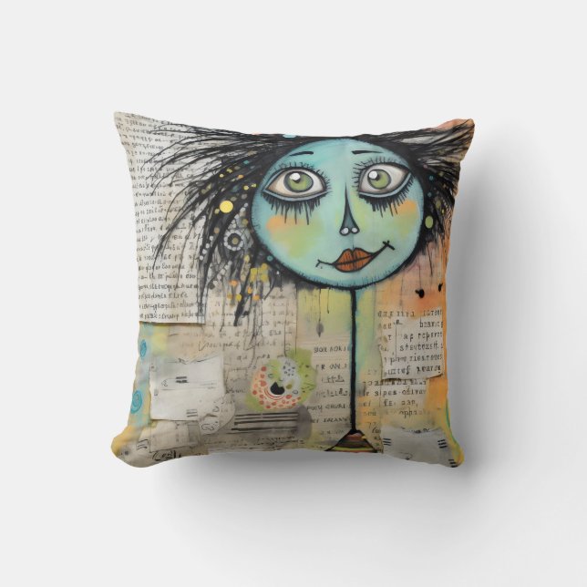 Almofada ArtLady 2 encantadora e angustiada (Frente)