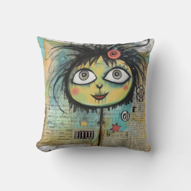 Almofada ArtLady 4 encantadora e angustiada (Frente)