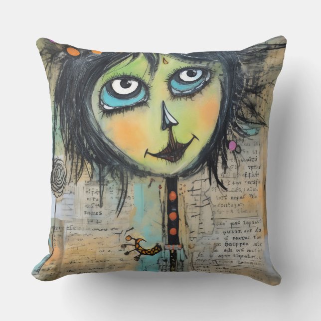 Almofada ArtLady 5 encantadora e angustiada (Frente)