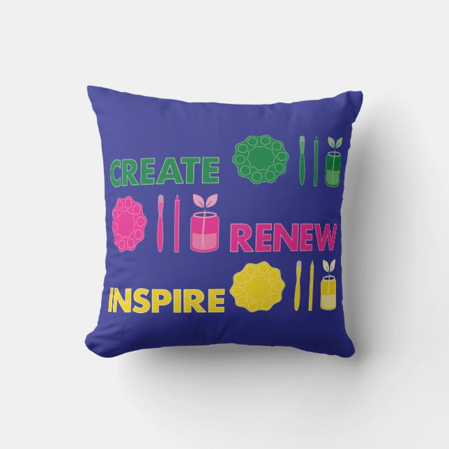 Almofada Artsy Spring Knolling Pillow (Frente)