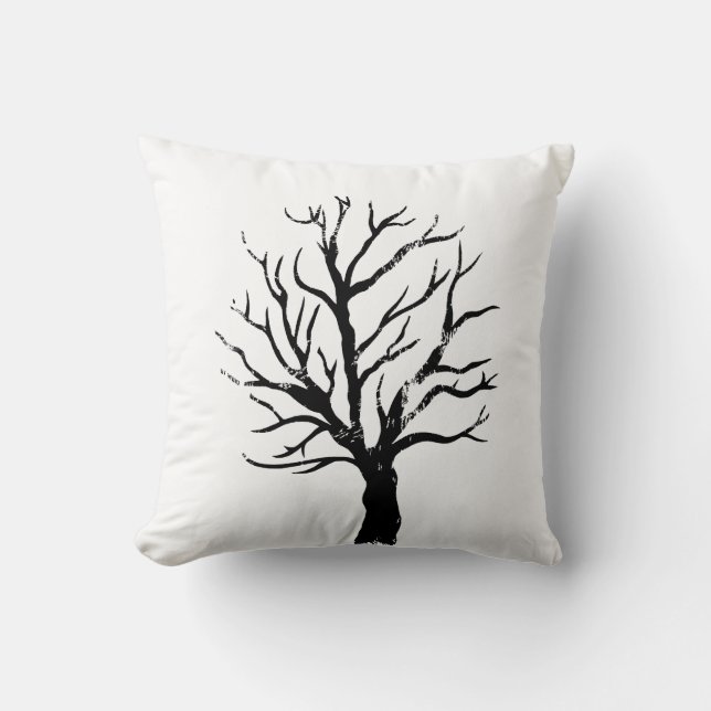 Almofada Árvore autóctone Lino Impressão (Frente)