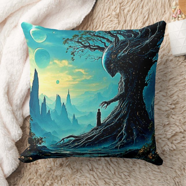 Almofada Árvore Cósmica da Fantasia da Vida (Cobertor)