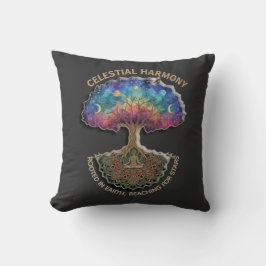 Almofada Árvore da Harmonia Celestial - Mandala de Meditaçã