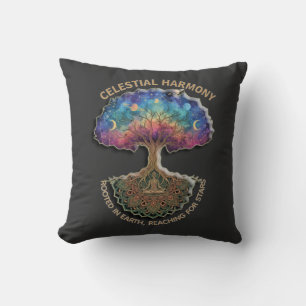 Almofada Árvore da Harmonia Celestial - Mandala de Meditaçã