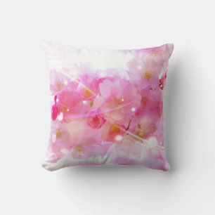 Almofada Árvore de Cereja Japonesa com Florestas Rosa Paste