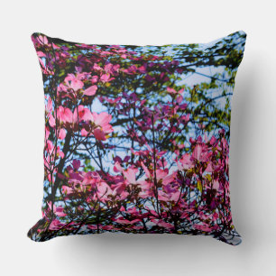 Almofada Árvore de Dogwood florada rosa