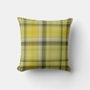 Almofada Árvore de limão xadrez amarelo e verde