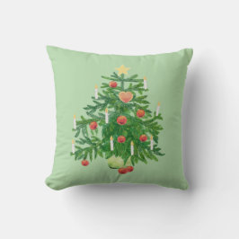 Almofada Árvore de Natal Antiga com uma Estrela