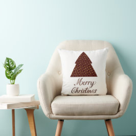 Almofada Árvore de natal da Maroon glitter - natal alegre