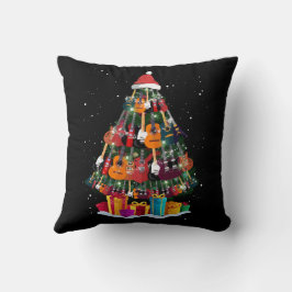 Almofada Árvore de Natal de Guitarra Engraçada 