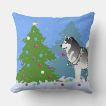 Árvore de Natal Decoradora do Malamute no Alasca