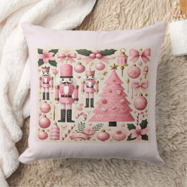 Almofada Árvore de Natal do Quebra-Nozes Rosa