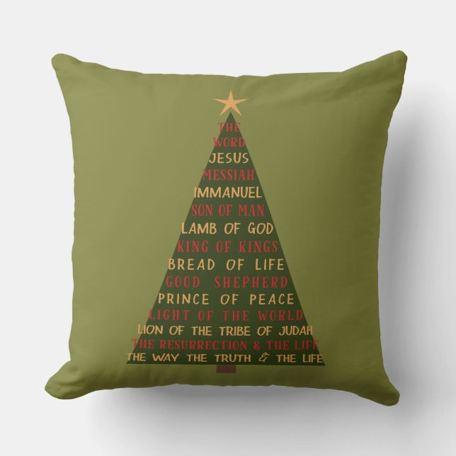 Almofada Árvore de Natal dos Nomes de Jesus (Frente)