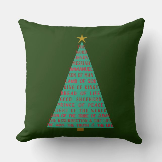 Almofada Árvore de Natal dos Nomes de Jesus (Frente)