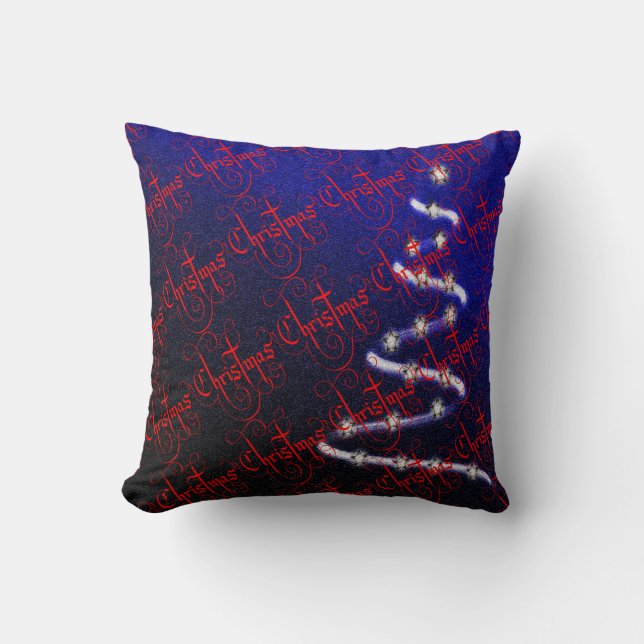 Almofada Árvore de Natal e Estrelas - (Frente)
