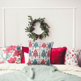 Almofada Árvore de Natal Escandinava, Vermelho-Cinto, Escan