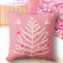 Árvore de Natal Festiva Nórdica Rosa