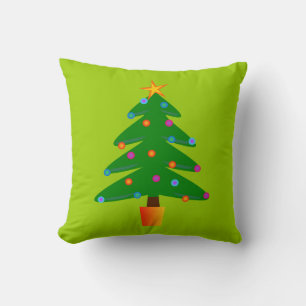 Almofada Árvore de Natal Festiva Verde
