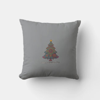 Almofada Árvore de Natal Mandala Artística Harmonia Alegre 