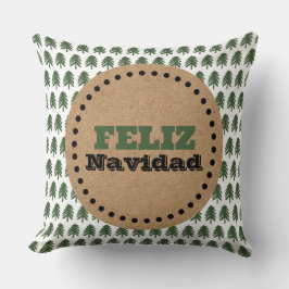 Almofada Árvore de Natal Moderno Feliz Navidad