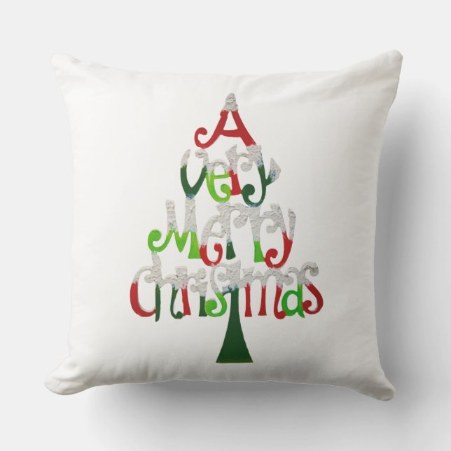 Almofada Árvore de Natal Muito Feliz (Frente)