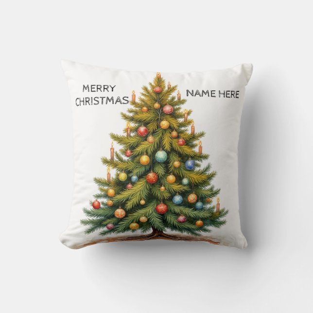 Almofada Árvore de Natal Personalizada   (Frente)