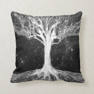 Almofada Árvore de noite estrelado de vida