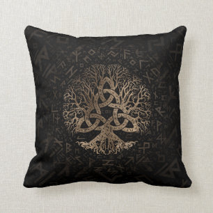 Almofada Árvore de vida com o Triquetra no teste padrão d