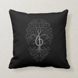 Almofada Árvore do Clef de triplo, escura