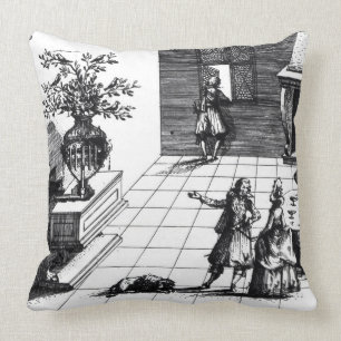 Almofada Árvore musical da canção do pássaro, c.1670