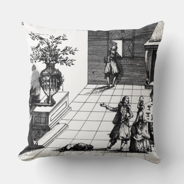 Almofada Árvore musical da canção do pássaro, c.1670 (Frente)