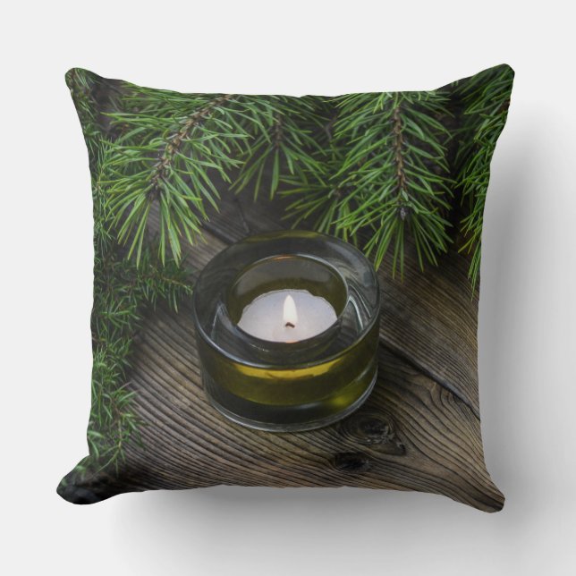 Almofada Árvore Natal e Travesseiro decorativo de Velas (Frente)
