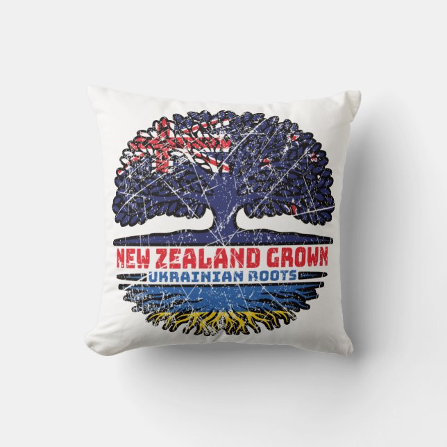 Almofada Árvore ucraniana neozelandesa (Frente)