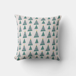 Almofada Árvores Bonitas Dodles Verdes Rosa