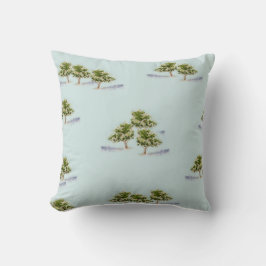 Almofada Árvores de Aquarela em Travesseiros decorativos